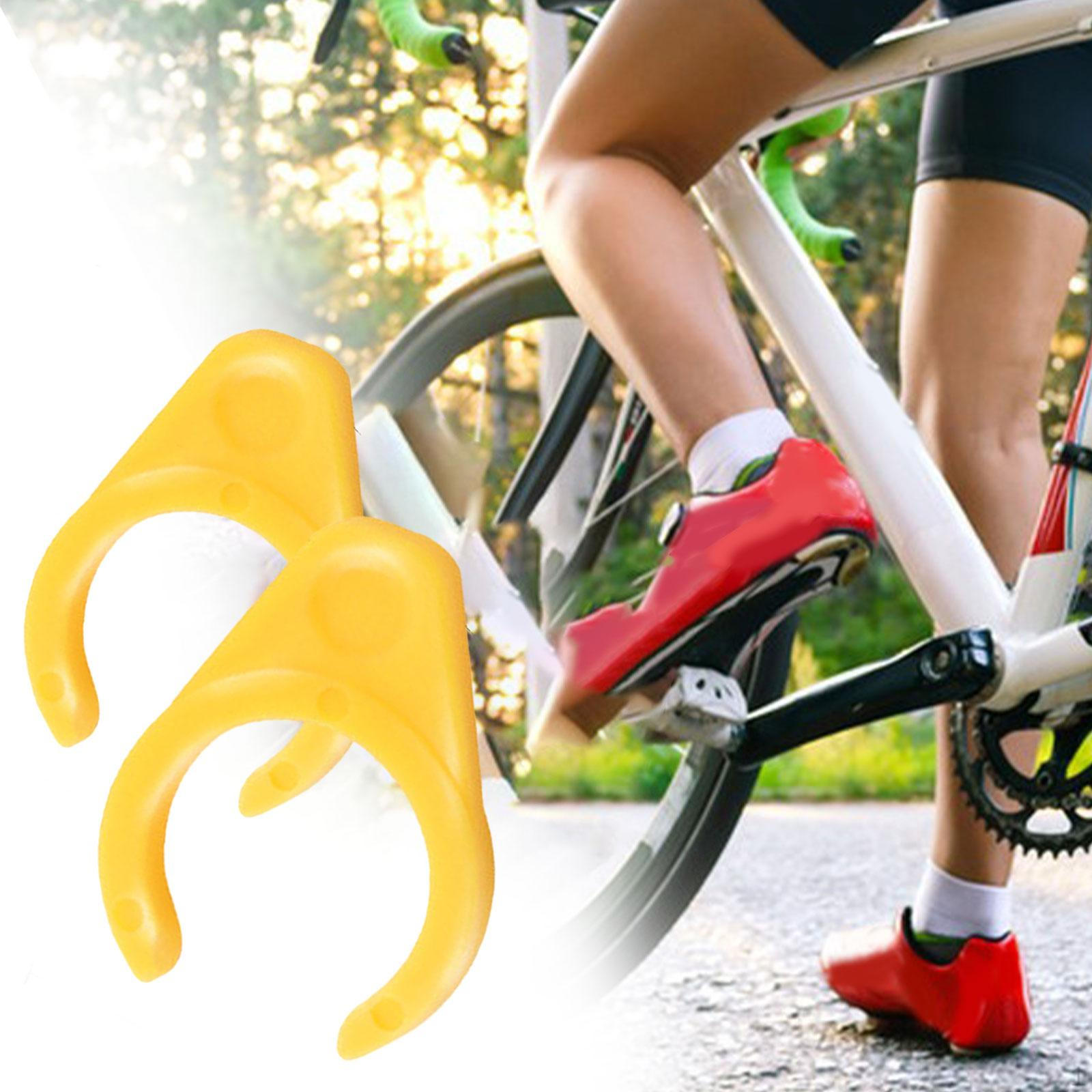 Быстроразъемный замок из 2 частей, замок для складных частей велосипеда, предотвращает попадание педалей жёлтый